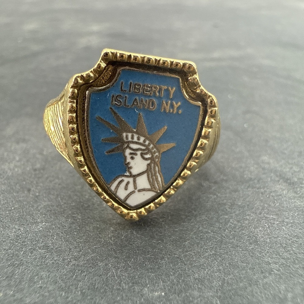 Vintage Statue of Liberty - Liberty Island Souvenir Adjustable Ring - Metal